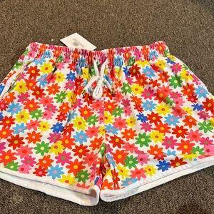 Bright blooms, floral drawstring every day shorts. Jess Lea